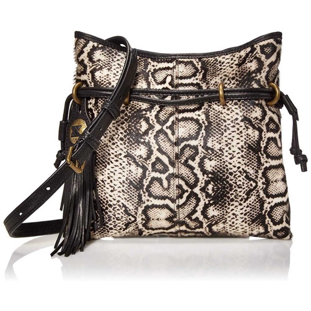 🐍 Frye Sacha Snake Print Leather‎ Mini Crossbody Bag with Tassel ✨